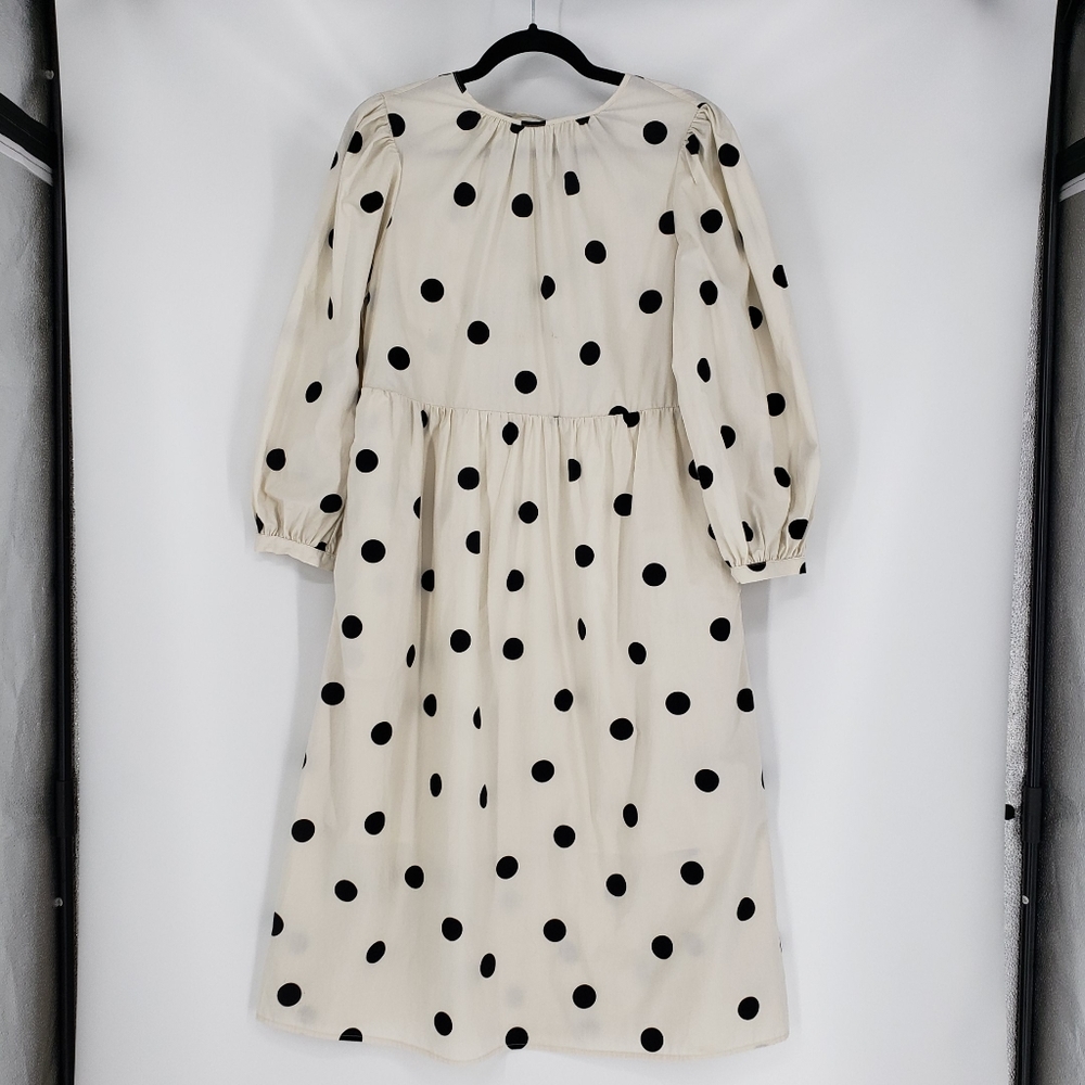 White Poka Dot Dress Who What Wear X Small